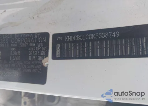 2019 Kia Niro Lx z USA, uszkodzony, nr VIN KNDCB3LC8K5338749